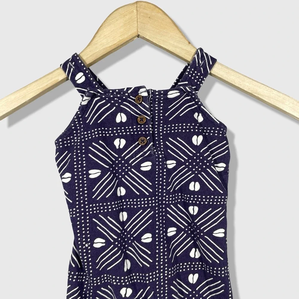 ade + ayo Jumpsuit Kids NB Purple Geometric Boho African Print‎ Romper